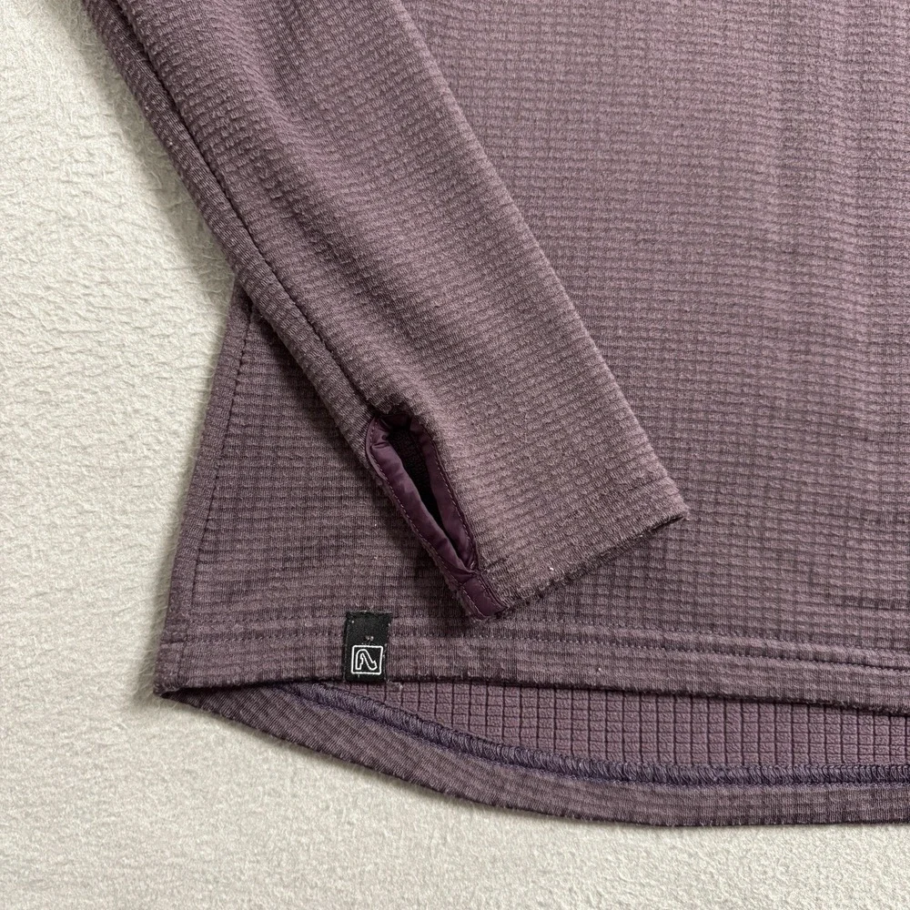Flylow Pullover Womens Small Purple Grid‎ Fleece Midlayer Sondra Outdoor Hiking